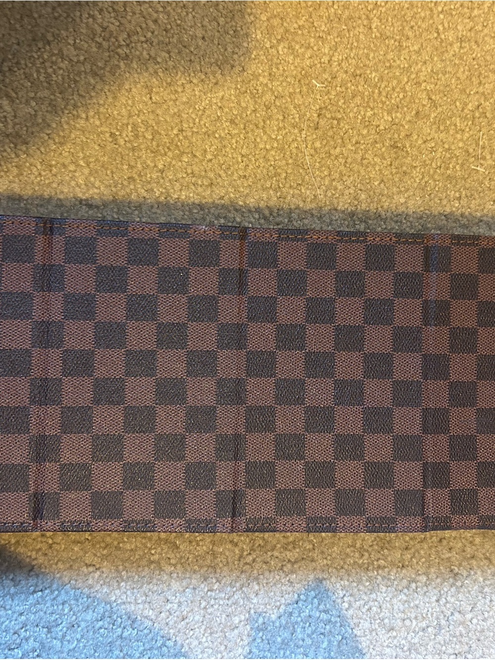 Brown Checkered Women’s Glasses Case - Picture 4 of 4